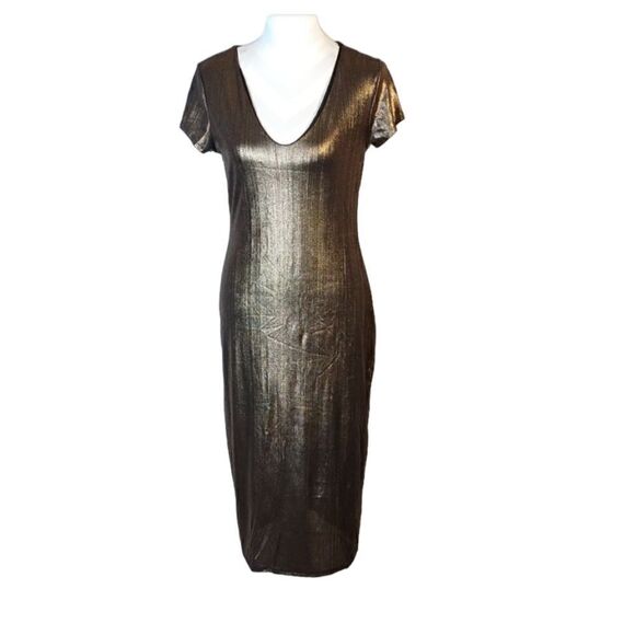 See You Monday Metallic Bodycon Midi Dress - Picture 7 of 7